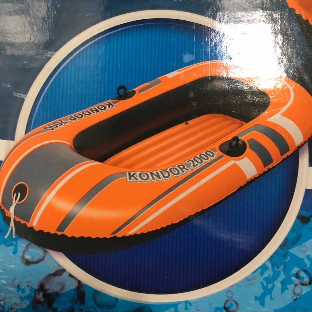 6 FEET! Kondor 2000 Inflatable Boat 2 Person Raft! - Picture 4 of 14